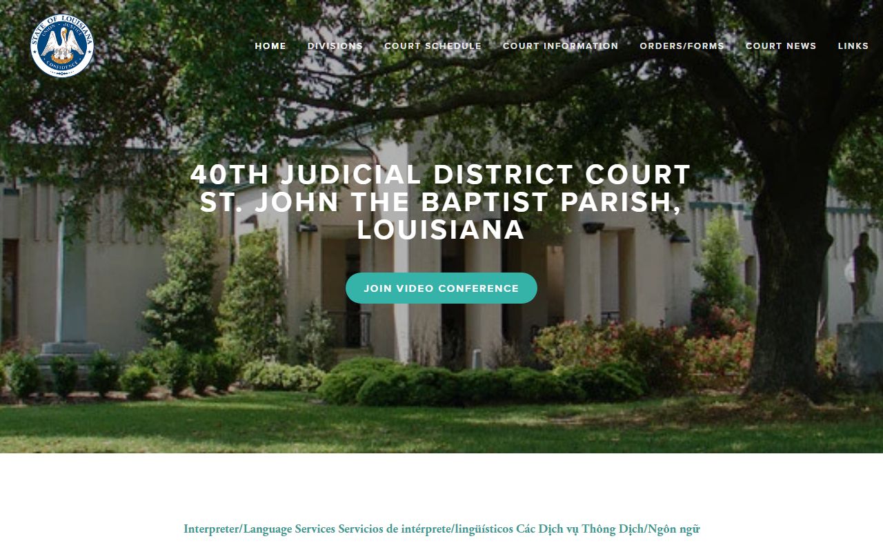 40th Judicial District Court website -- LaPlace divorce records