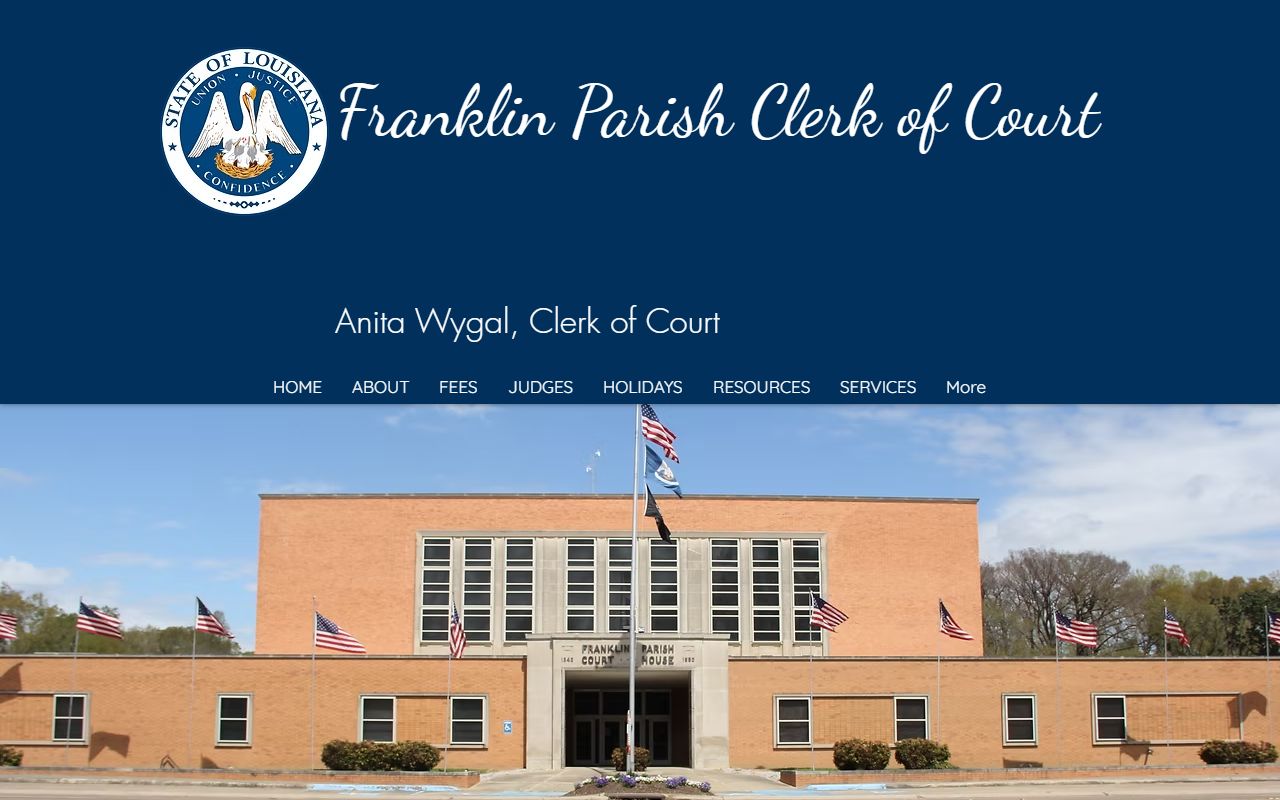 Franklin Parish Clerk of Court website franklin Parish divorce records