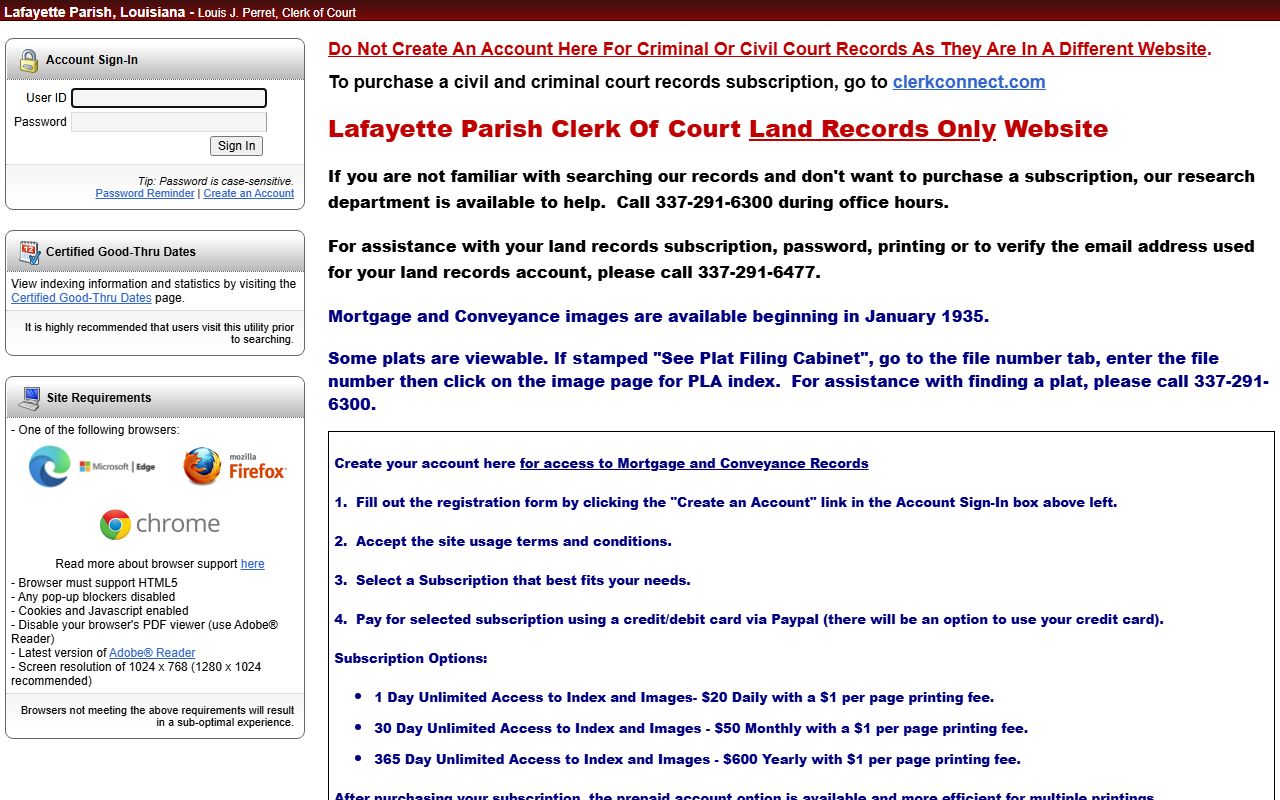 Lafayette Parish land records portal login lafayette Parish divorce records