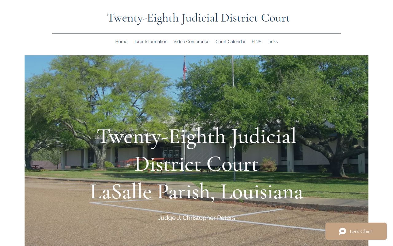 28th Judicial District Court website lasalle Parish divorce records