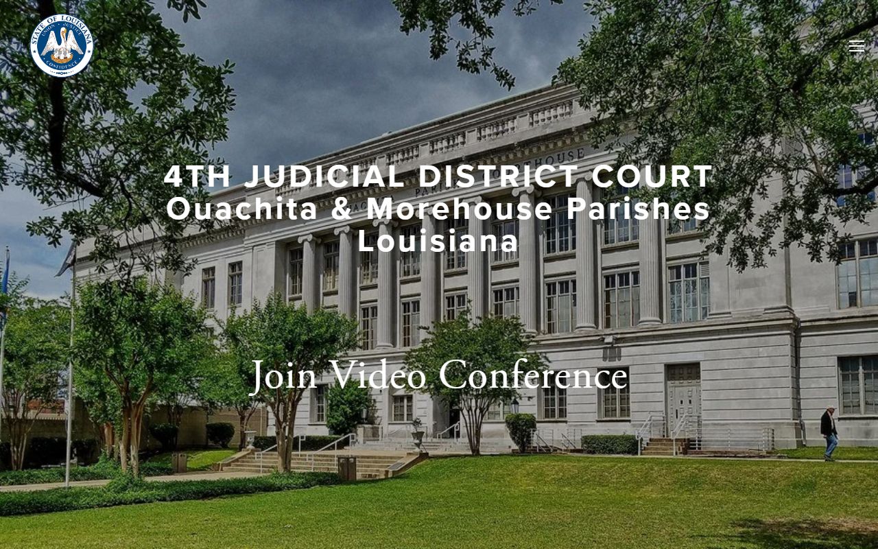 4th Judicial District Court website for Morehouse Parish divorce records