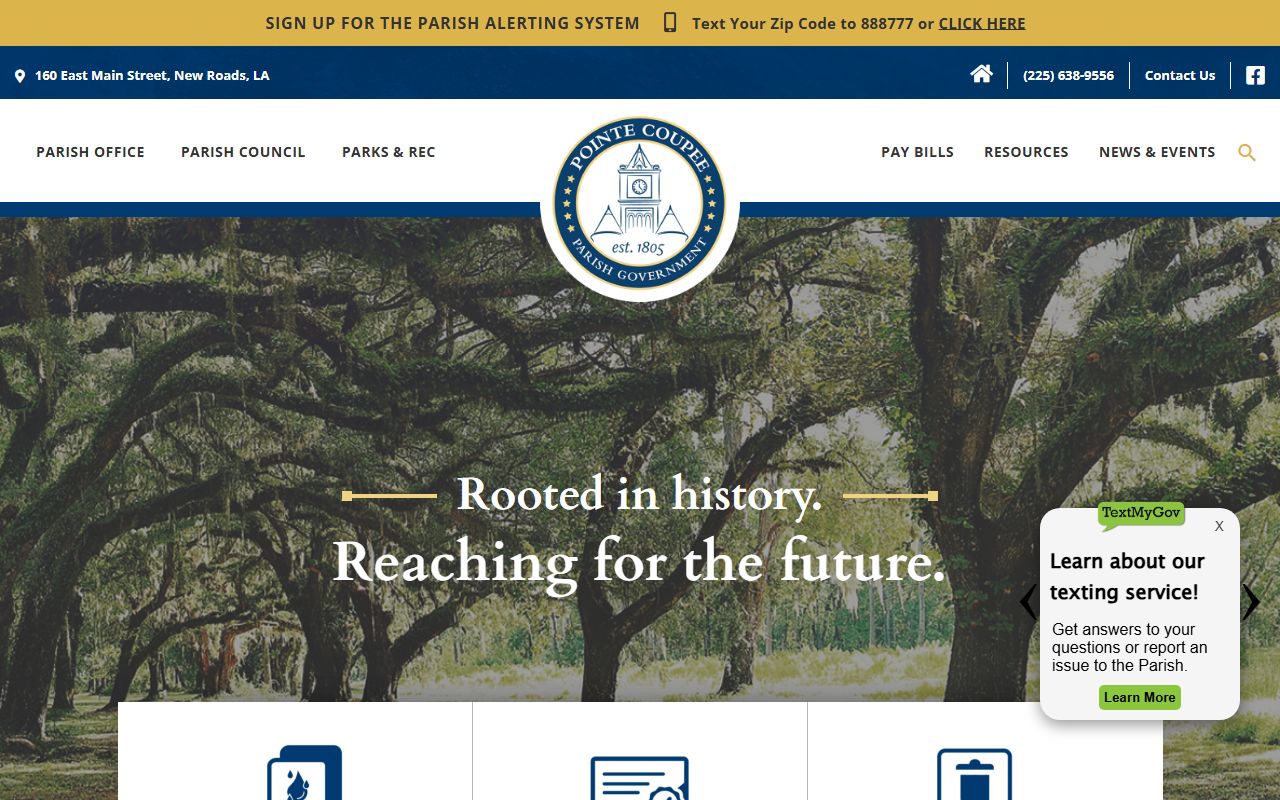 Pointe Coupee Parish main website