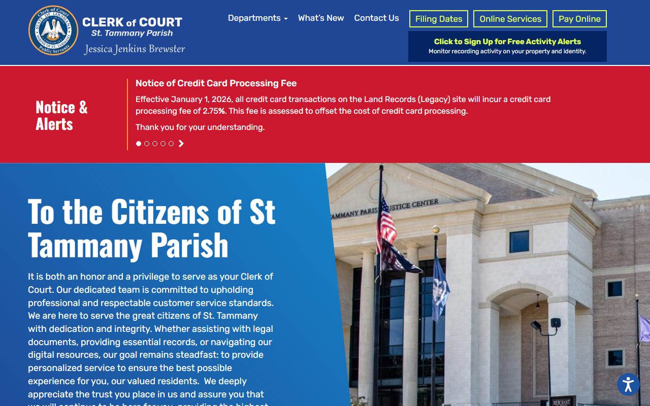 St. Tammany Parish Clerk of Court main website